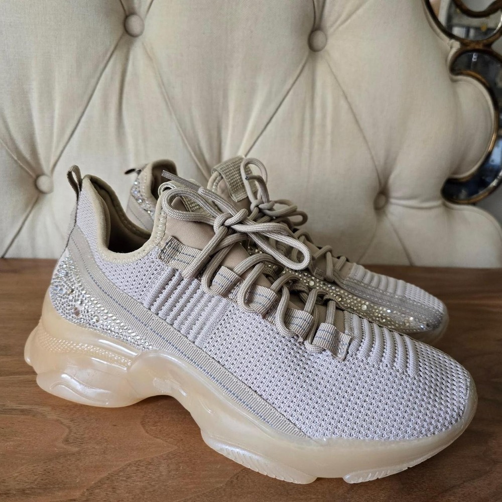 Beige Rhinestone Sneakers - Size EU 42 / US 10